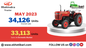 Mahindra & Mahindra tractor sales report May 2023
